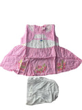 Baby Girl Floral Print Frock with Embroidered Top